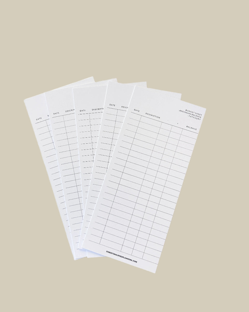 Budget Inserts (refills) + Sinking Funds Inserts – Christina Loves Planning